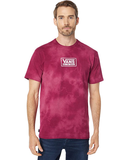 Vans Men's Short Sleeve Tee, (OTW Spot Tie Dye) Raspberry Radiance