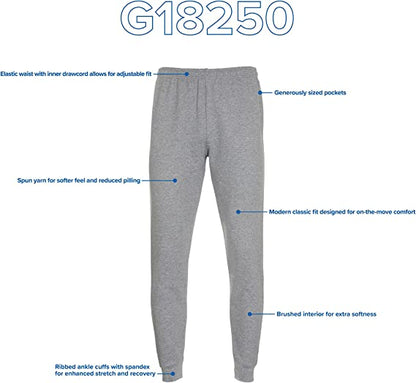 Gildan Men's Fleece Jogger, Style G18250, Dark Heather