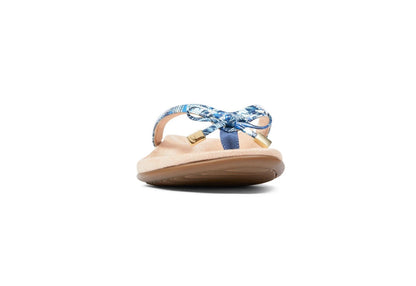 Vionic Women's Bella II Toe Post Sandals, Blue Palm