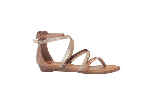 Blowfish Malibu Women's Bungalow Sandals, Sand/Amber/Sahara Mirage/Gold Cosmic