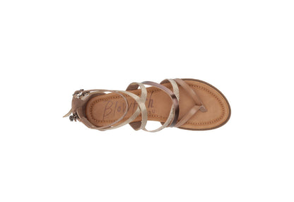 Blowfish Malibu Women's Bungalow Sandals, Sand/Amber/Sahara Mirage/Gold Cosmic