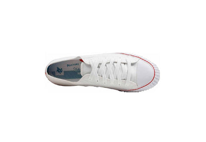 PF Flyers Center Lo Reissue, White/Blue (Women)