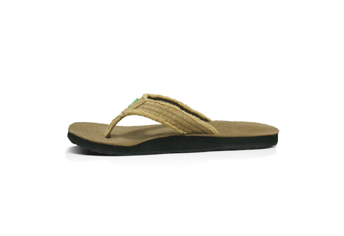 Sanuk Men's Fraid Not Flip Flops, Khaki