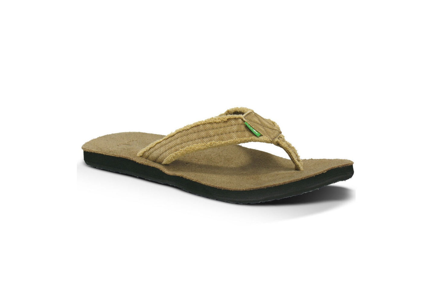 Sanuk Men's Fraid Not Flip Flops, Khaki