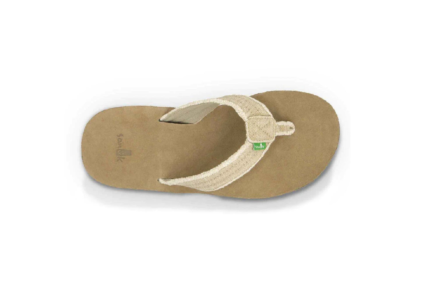 Sanuk Men's Fraid Not Flip Flops, Natural