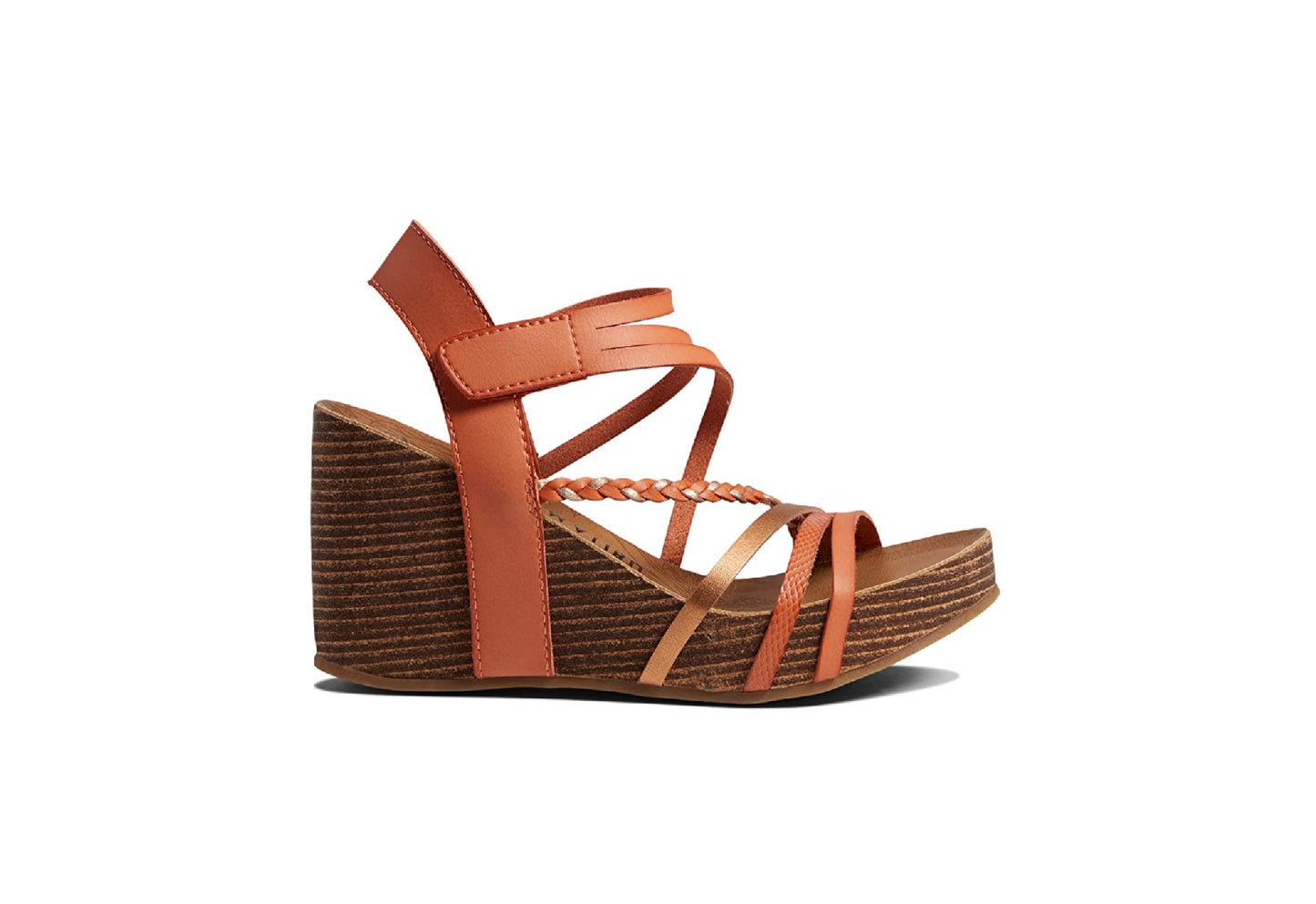 Blowfish Malibu Women's Heidi Sandals, Papaya Amazon/Papaya Copper Dyecut