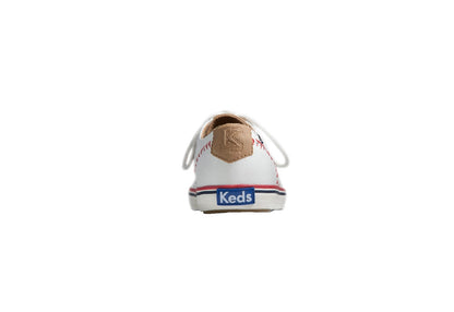 Keds Women's Champion Pennant Baseball Leather Sneaker, White