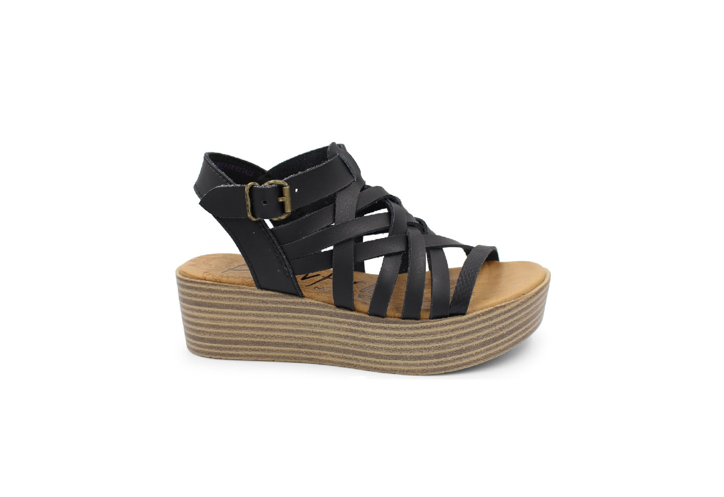 Blowfish Malibu Women's Luva Sandals, Black Amazon Rawhide