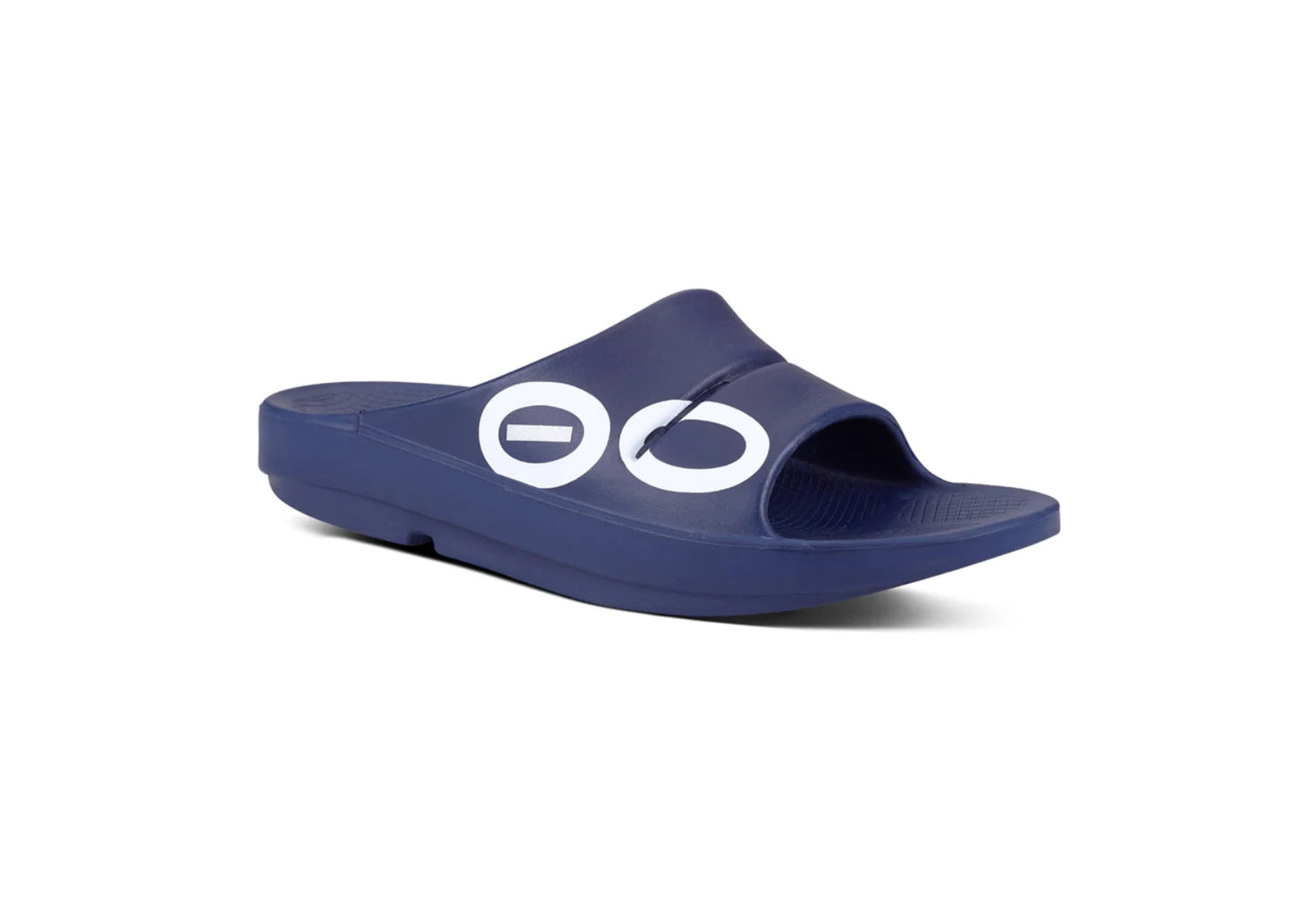 OOFOS OOahh Sport Slide, Navy/White (Men)