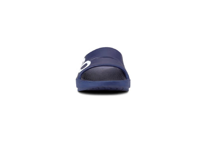 OOFOS OOahh Sport Slide, Navy/White (Women)