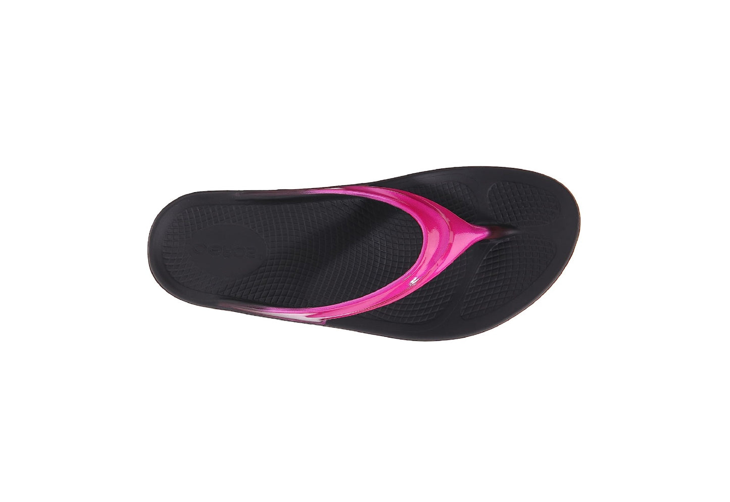 OOFOS Women's OOlala Sandal, Cosmic Pink/Black