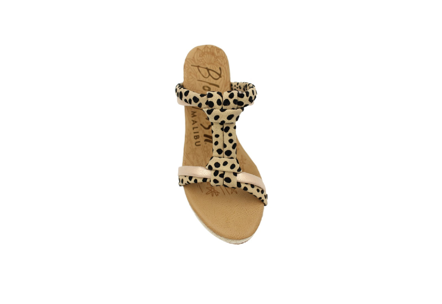 Blowfish Malibu Women's Purru Rope Sandals, Sand Pixie Leopard/Rosegold Meteorite