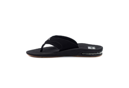 Reef Men's Fanning Flip-Flops, Black/Silver