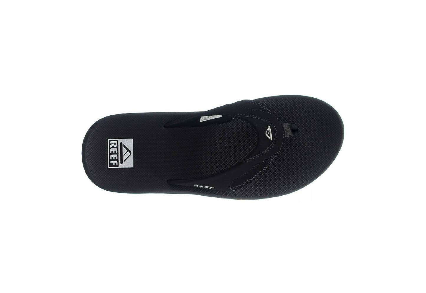 Reef Men's Fanning Flip-Flops, Black/Silver