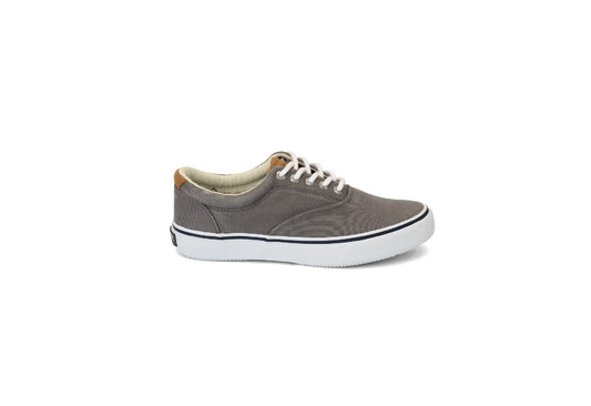 Sperry Men's Salt Washed Twill Striper CVO Sneaker, Grey