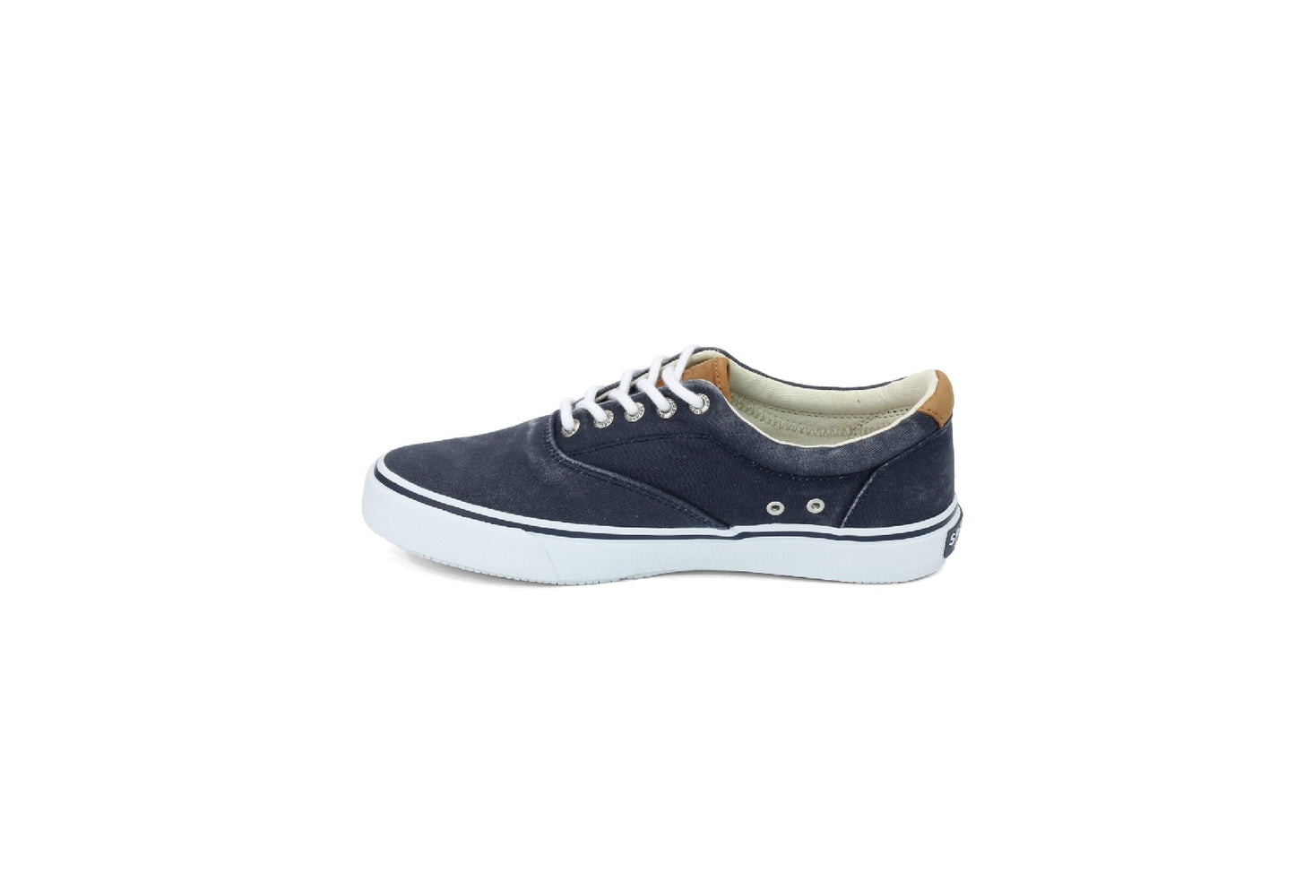 Sperry Men's Salt Washed Twill Striper CVO Sneaker, Navy