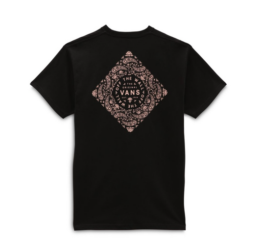 Vans Men's Classic Short Sleeve Tee, (Bandana Paisley) Black