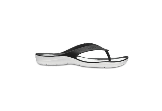 Crocs Women's Swiftwater Sport Flip-Flops, Black/White