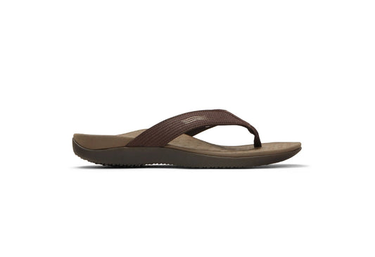 Vionic Wave Toe Post Sandals, Chocolate (Men)