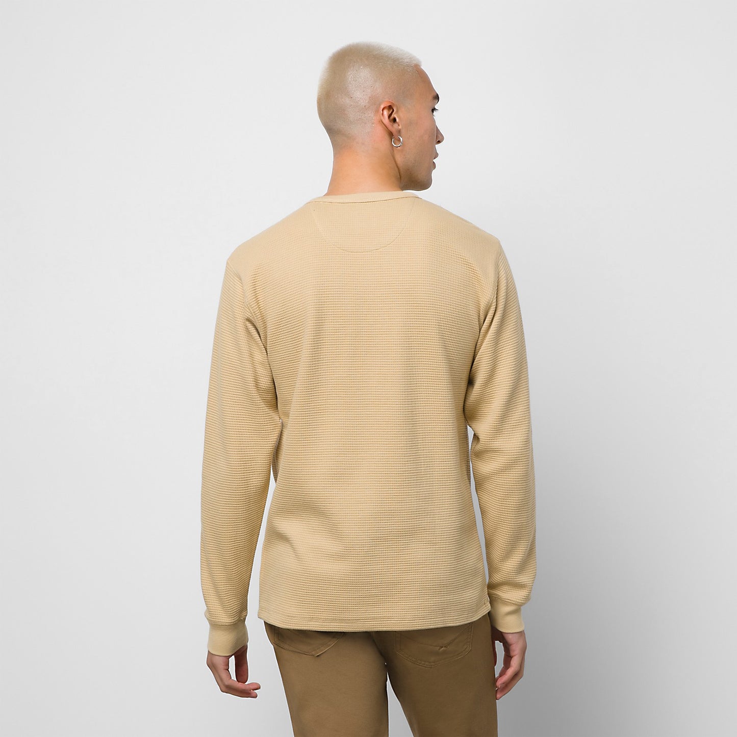 Vans Men's Alder Long Sleeve Pocket Knit Thermal, Brown