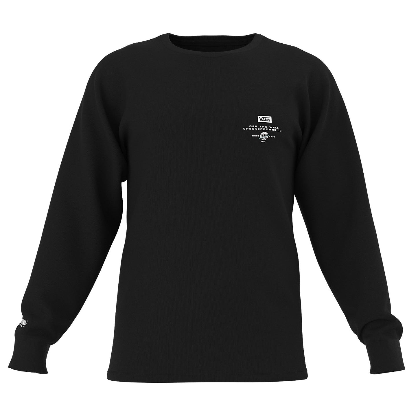 Vans Men's Long Sleeve T-Shirt, (After Dark) Black