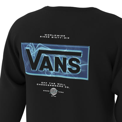 Vans Men's Long Sleeve T-Shirt, (After Dark) Black