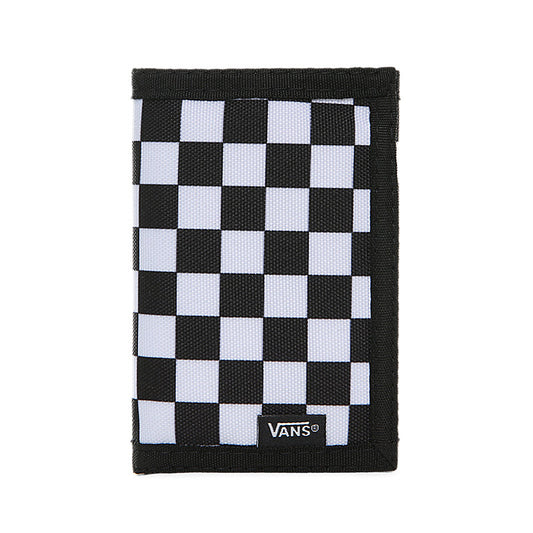 Vans Men's Slipped Trifold Wallet, Black/White Checkerboard