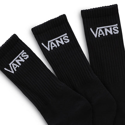 Vans Men's Classic Crew Socks (3 Pairs), Black