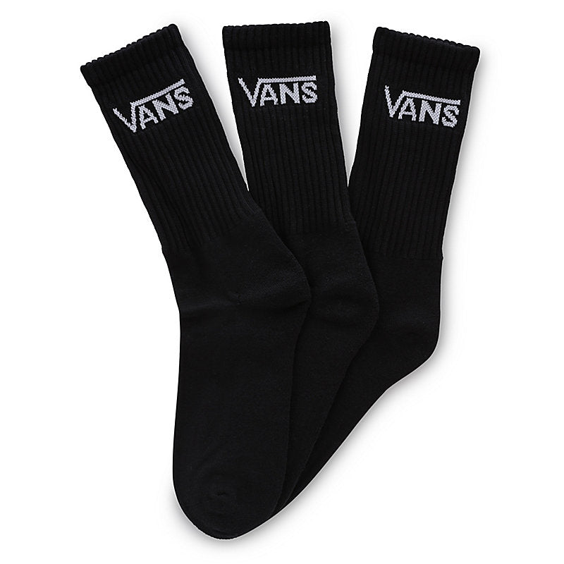 Vans Men's Classic Crew Socks (3 Pairs), Black