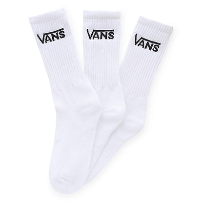 Vans Men's Classic Crew Socks (3 Pairs), White