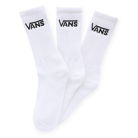 Vans Men's Classic Crew Socks (3 Pairs), White