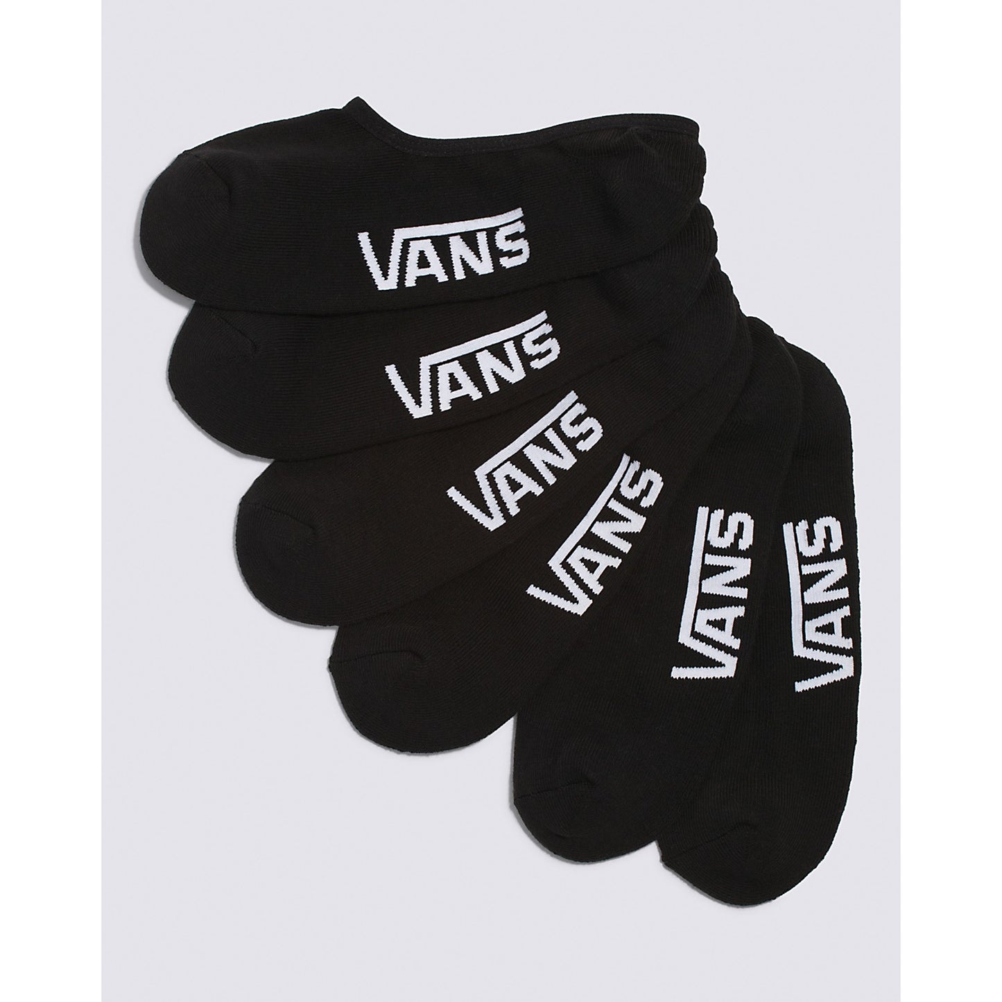 Vans Men's Classic Super No Show Socks 3 Pack, Black (Vans Logo)