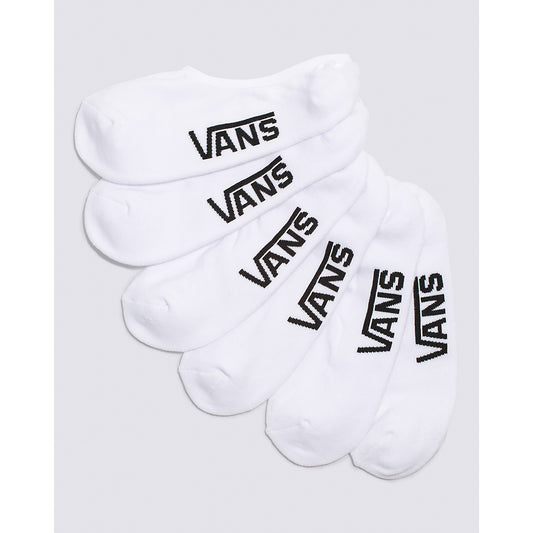 Vans Men's Classic Super No Show Socks 3 Pack, White (Vans Logo)