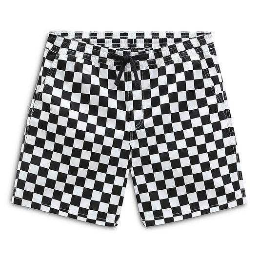 Vans Men's Range 18 Shorts, (Checkerboard) Black/White