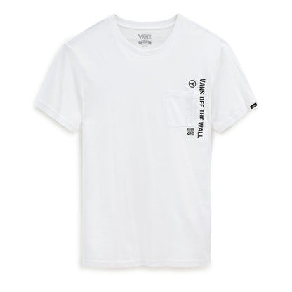 Vans Men's Pocket Short Sleeve Tee, (Quick Response) White