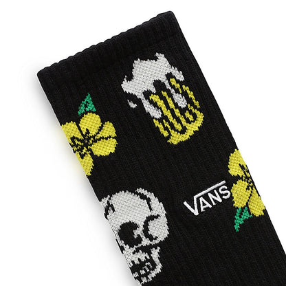 Vans Men's Crew Socks, Happy Trails, Black