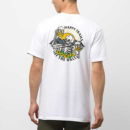 Vans Men's Short Sleeve Tee, (Happy Trails) White