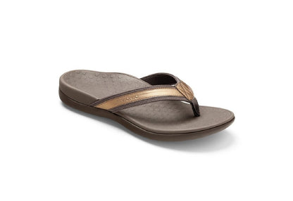 Vionic Women's Tide II Toe Post Sandals, Bronze Metallic