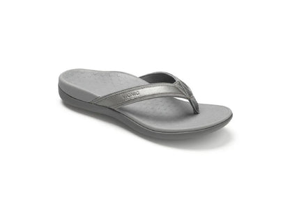 Vionic Women's Tide II Toe Post Sandals, Pewter Metallic