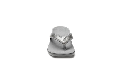 Vionic Women's Tide II Toe Post Sandals, Pewter Metallic