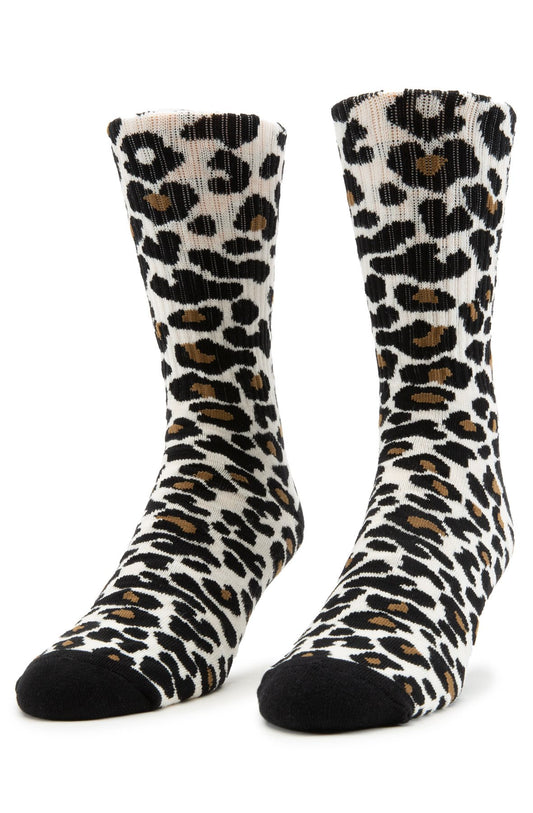 Vans Men's Crew Socks, Leopard Print