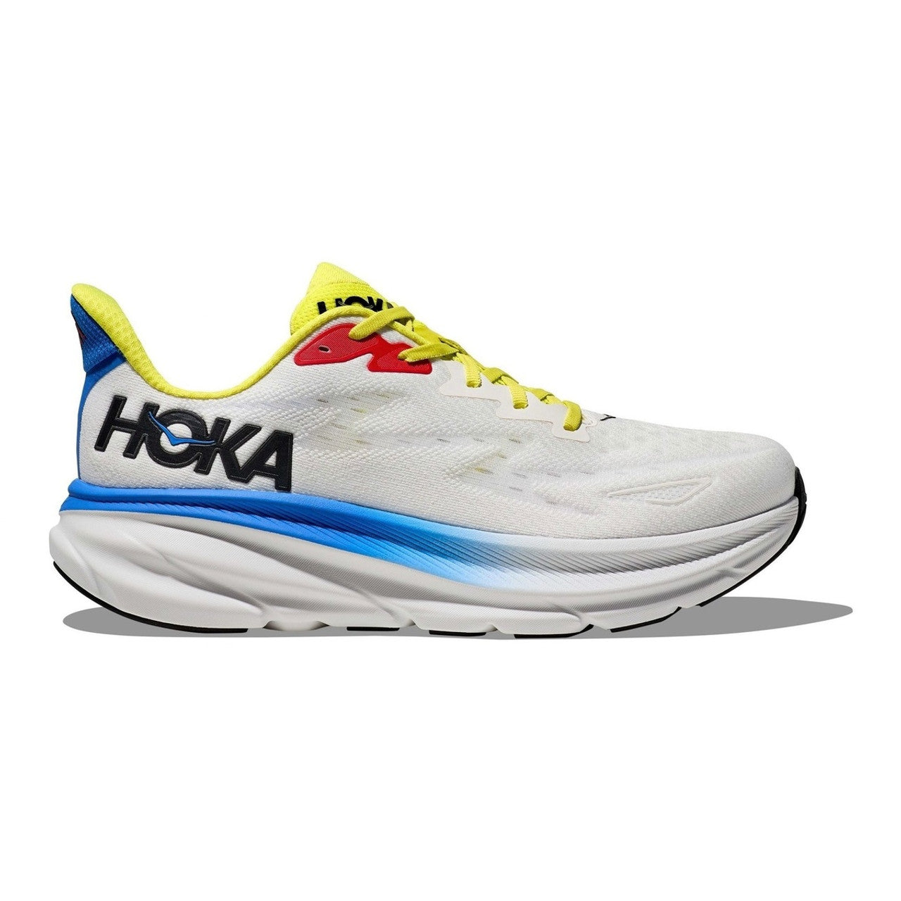 Hoka Men's Clifton 9 Blanc De Blanc / Virtual Blue Medium Width