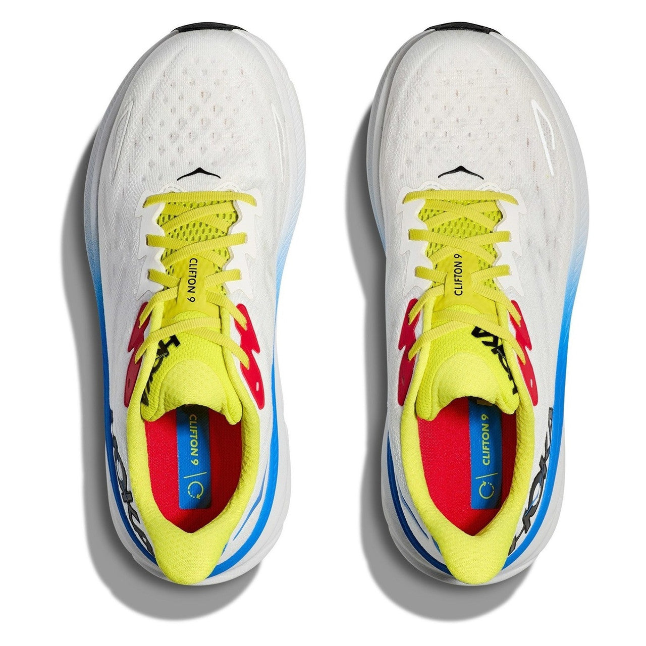 Hoka Men's Clifton 9 Blanc De Blanc / Virtual Blue Medium Width