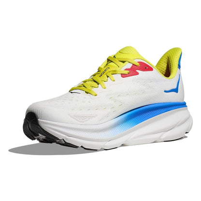 Hoka Men's Clifton 9 Blanc De Blanc / Virtual Blue Medium Width