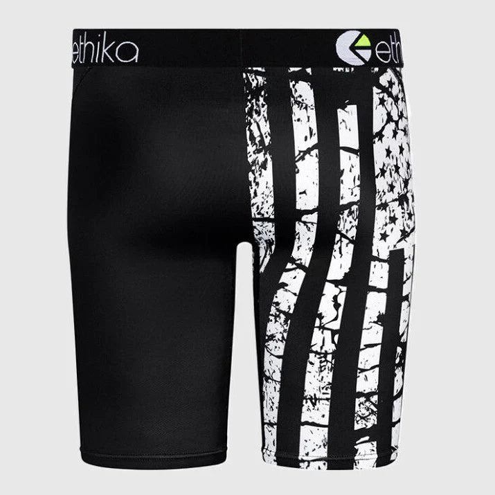 Ethika Men's Bomber Black Flag Staple Fit Boxer Brief