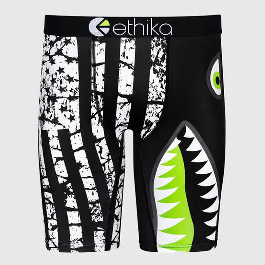 Ethika Men's Bomber Black Flag Staple Fit Boxer Brief