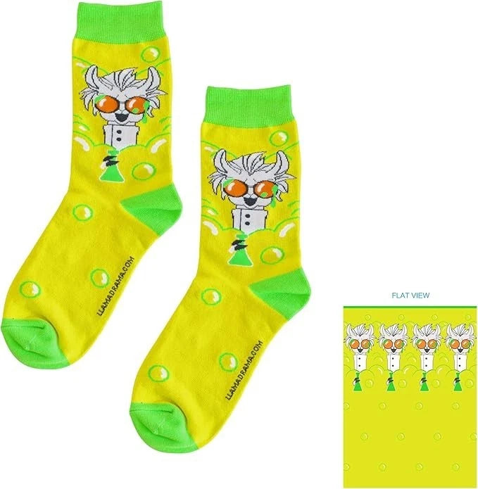 6 Pairs Llama Crew Socks in Premium Gift Box for Teens and Adults