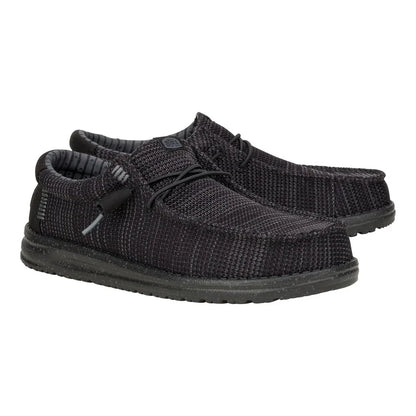 Hey Dude Men's Wally Stretch Sox Black/Black