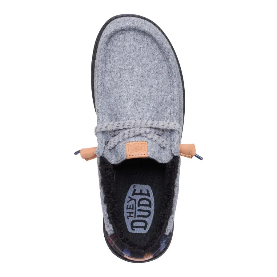 Hey Dude Men's Wally Cozy Plaid Smoke Grey/Multi