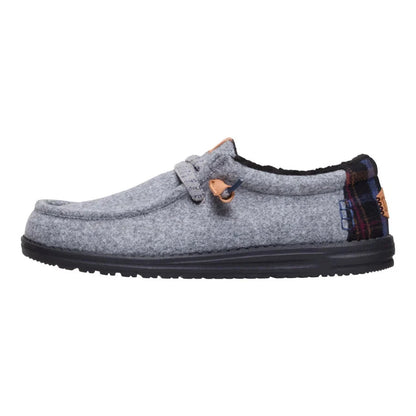 Hey Dude Men's Wally Cozy Plaid Smoke Grey/Multi
